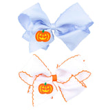Jack O' Lantern Moonstitch Hair Bow