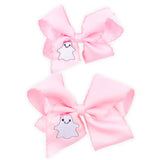 Ghost Embroidered Moonstitch Hair Bow