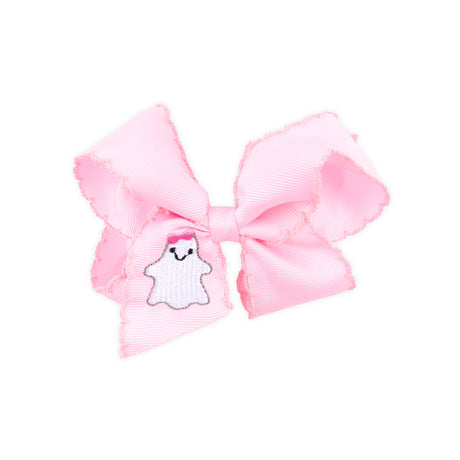 Ghost Embroidered Moonstitch Hair Bow