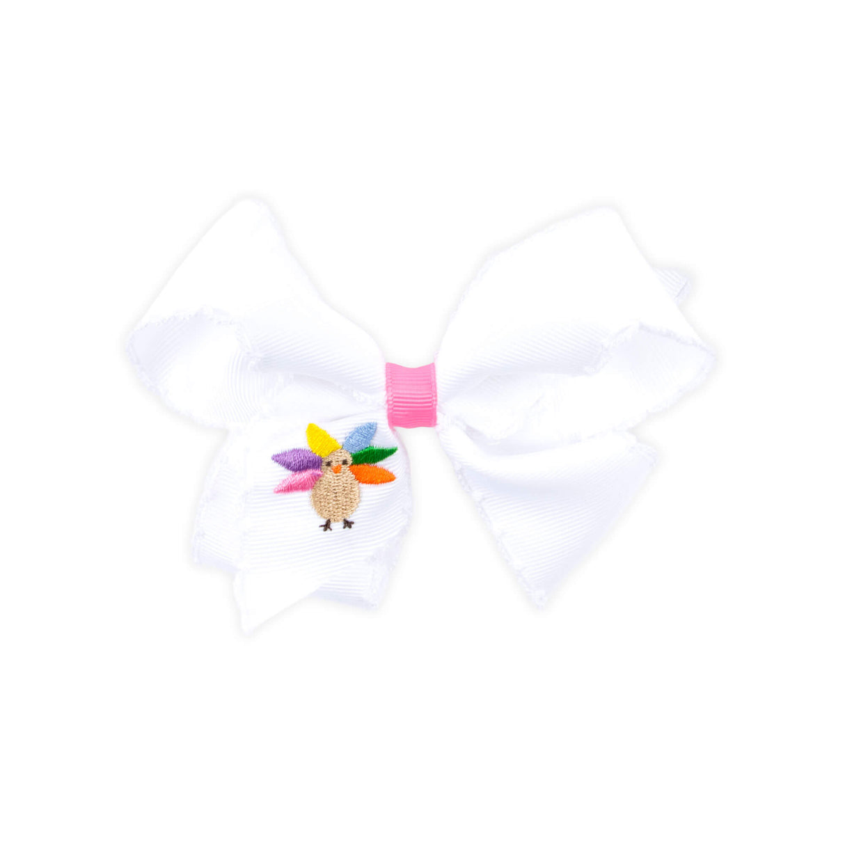 Turkey Embroidered  Moonstitch Hair Bow