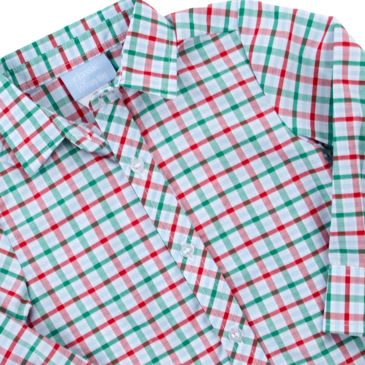 Christmas Eve Plaid Button Down Shirt