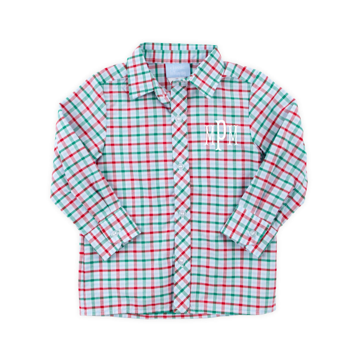 Christmas Eve Plaid Button Down Shirt