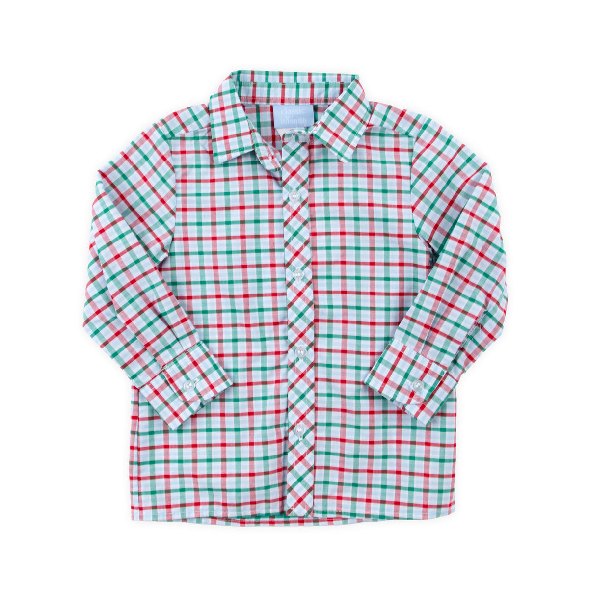 Christmas Eve Plaid Button Down Shirt