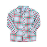 Christmas Eve Plaid Button Down Shirt