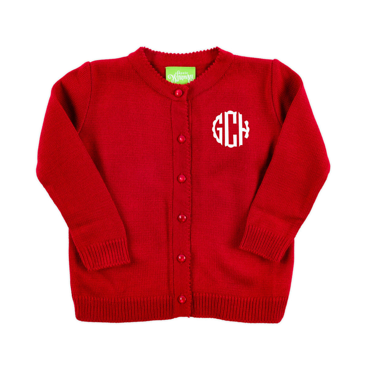 Button Up Sweater Red