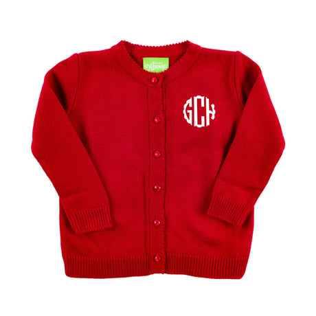 Button Up Sweater Red