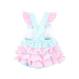 Pacific Whale Mint Stripe Smocked Leah Bubble