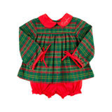 Christmas Green Plaid Lillian Bloomer Set