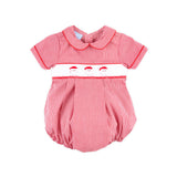 Santa's Favorite Smocked Collared Bubble