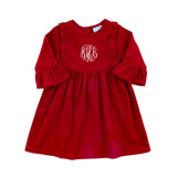 Red Corduroy Olivia Dress