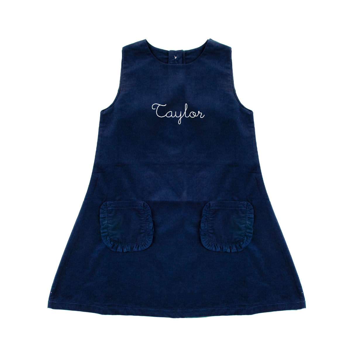 Navy Corduroy Graycen Jumper Dress