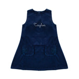 Navy Corduroy Graycen Jumper Dress