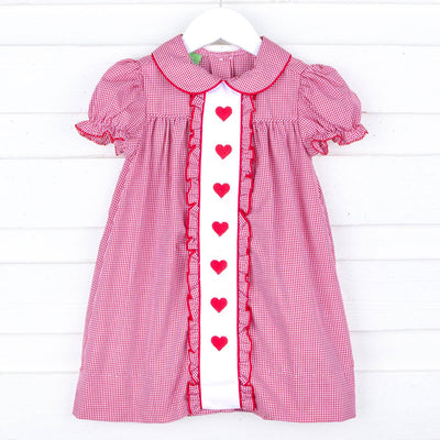 Heart Center Embroidered Dress