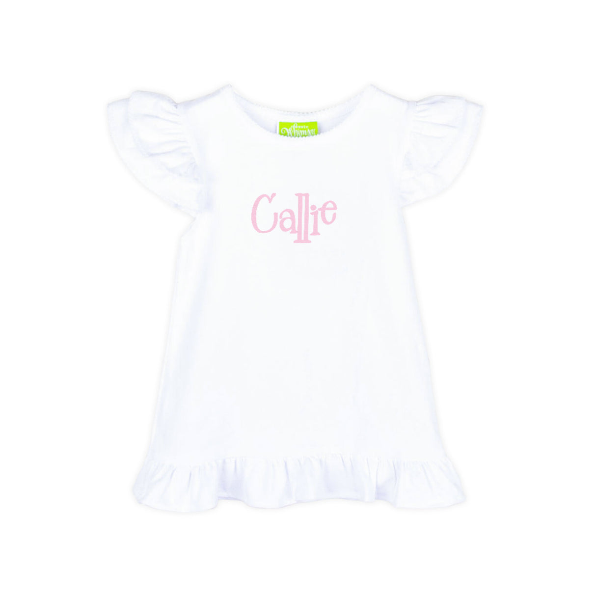 White Double Ruffle Top