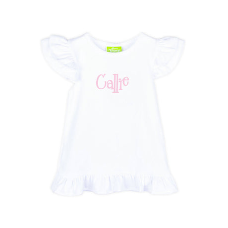 White Double Ruffle Top