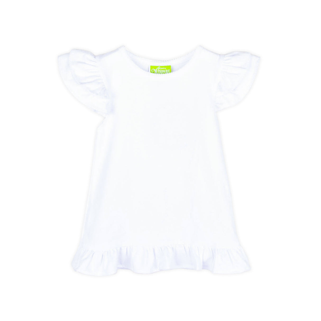 White Double Ruffle Top