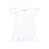 White Double Ruffle Top