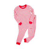Red Gingham Knit Pajamas