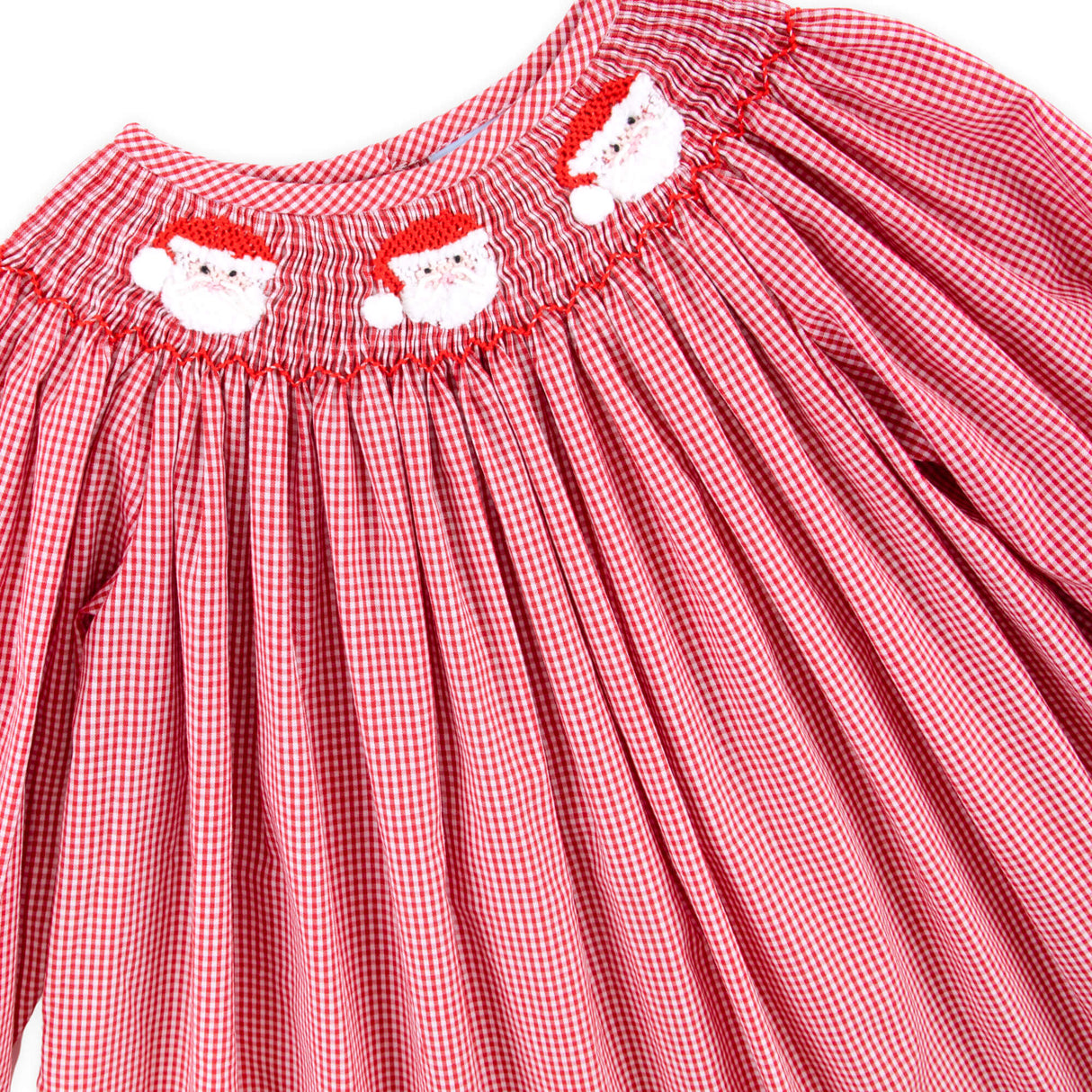 Santa's Favorite Smocked Long Sleeve Dress