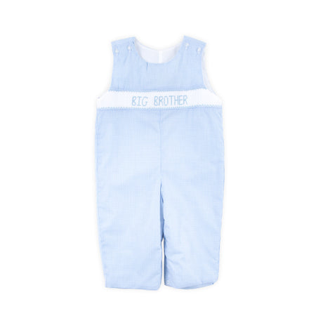Big Brother Smocked Longall Light Blue Gingham