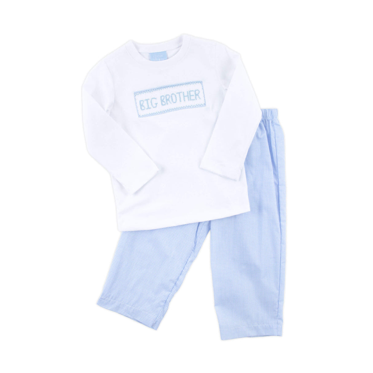 Big Brother Smocked Blue Pant Set