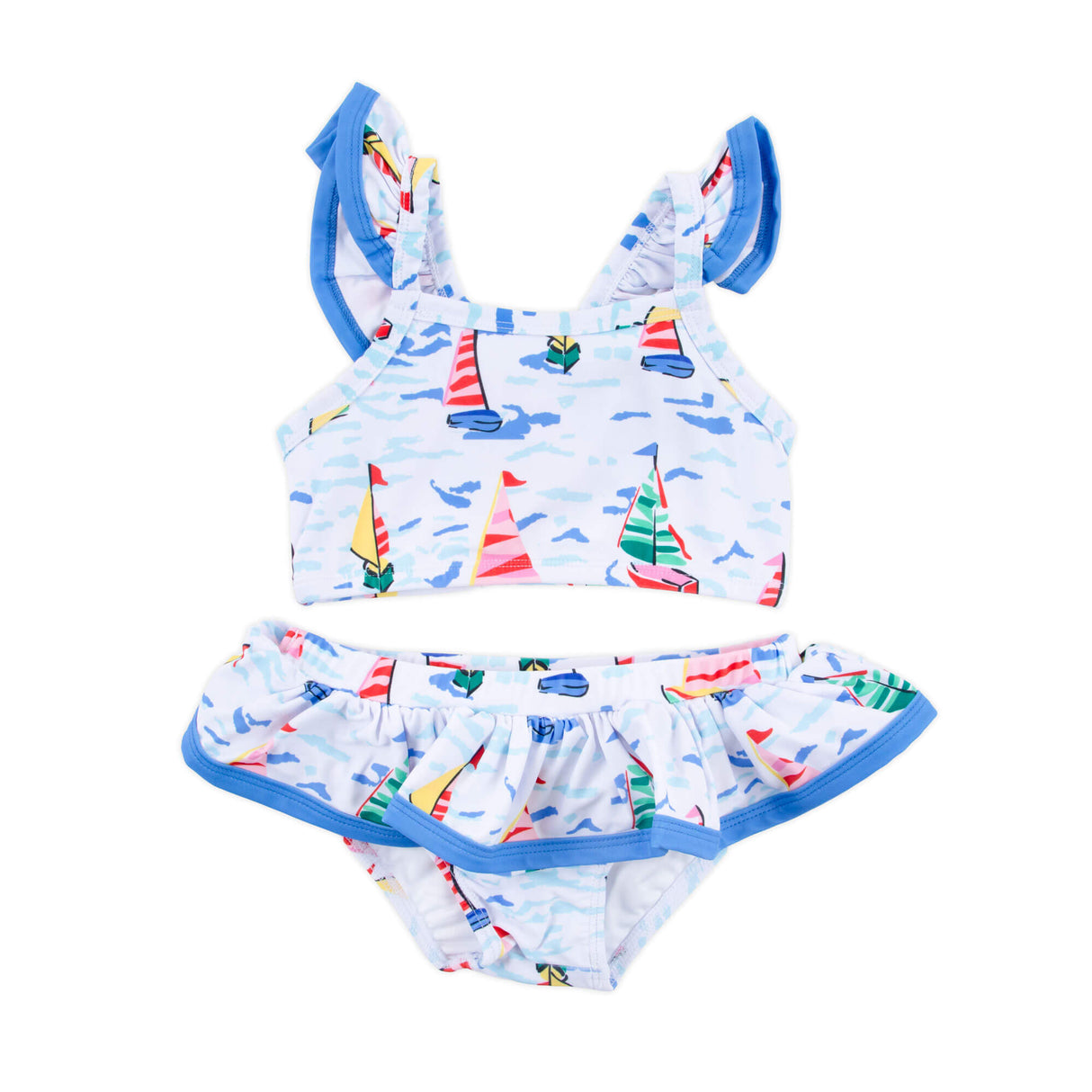 Watercolor Sailboat Two Piece Swimsuit