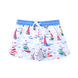 Watercolor Sailboat Swim Trunks