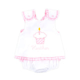 Cupcake Applique Popover Bloomer Set