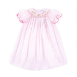 Birthday Party Smocked Pink Dot Dress