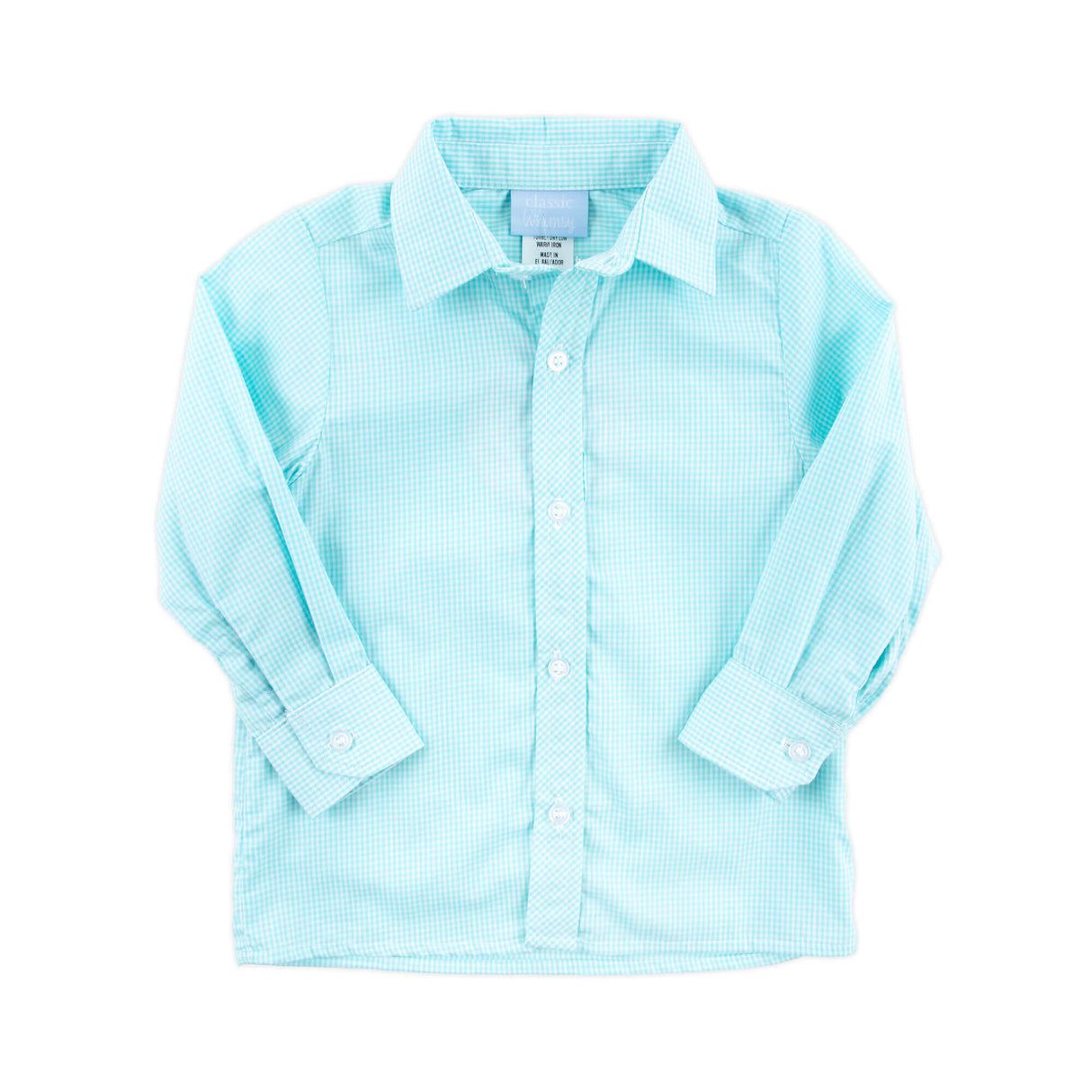 Mint Gingham Button Down Shirt