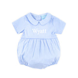 Gingham Collared Bubble Light Blue