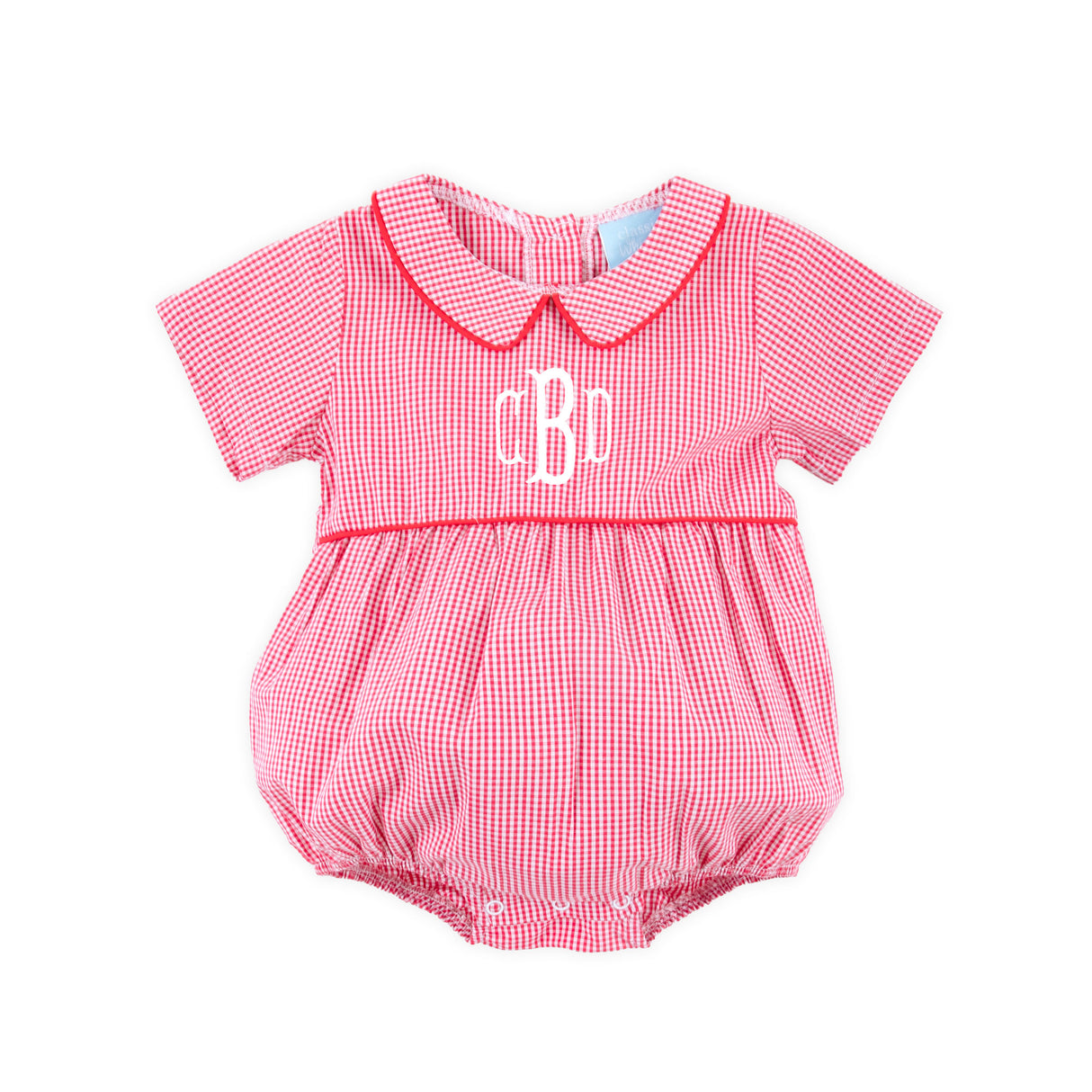 Gingham Collared Bubble Red