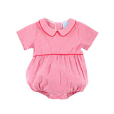 Gingham Collared Bubble Red