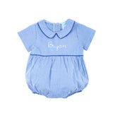 Gingham Collared Bubble Royal