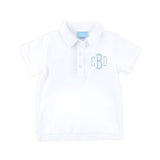 White Knit Polo Shirt