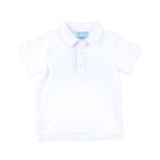 White Knit Polo Shirt