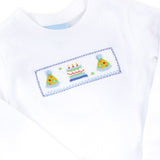 Birthday Smocked Royal Pant Set
