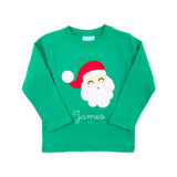 Happy Santa Green Long Sleeve Shirt