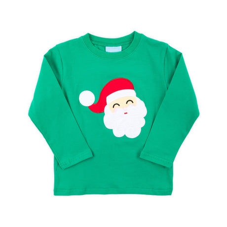 Happy Santa Green Long Sleeve Shirt