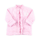 Pink Quilted Ruffle Coat