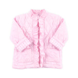 Pink Quilted Ruffle Coat
