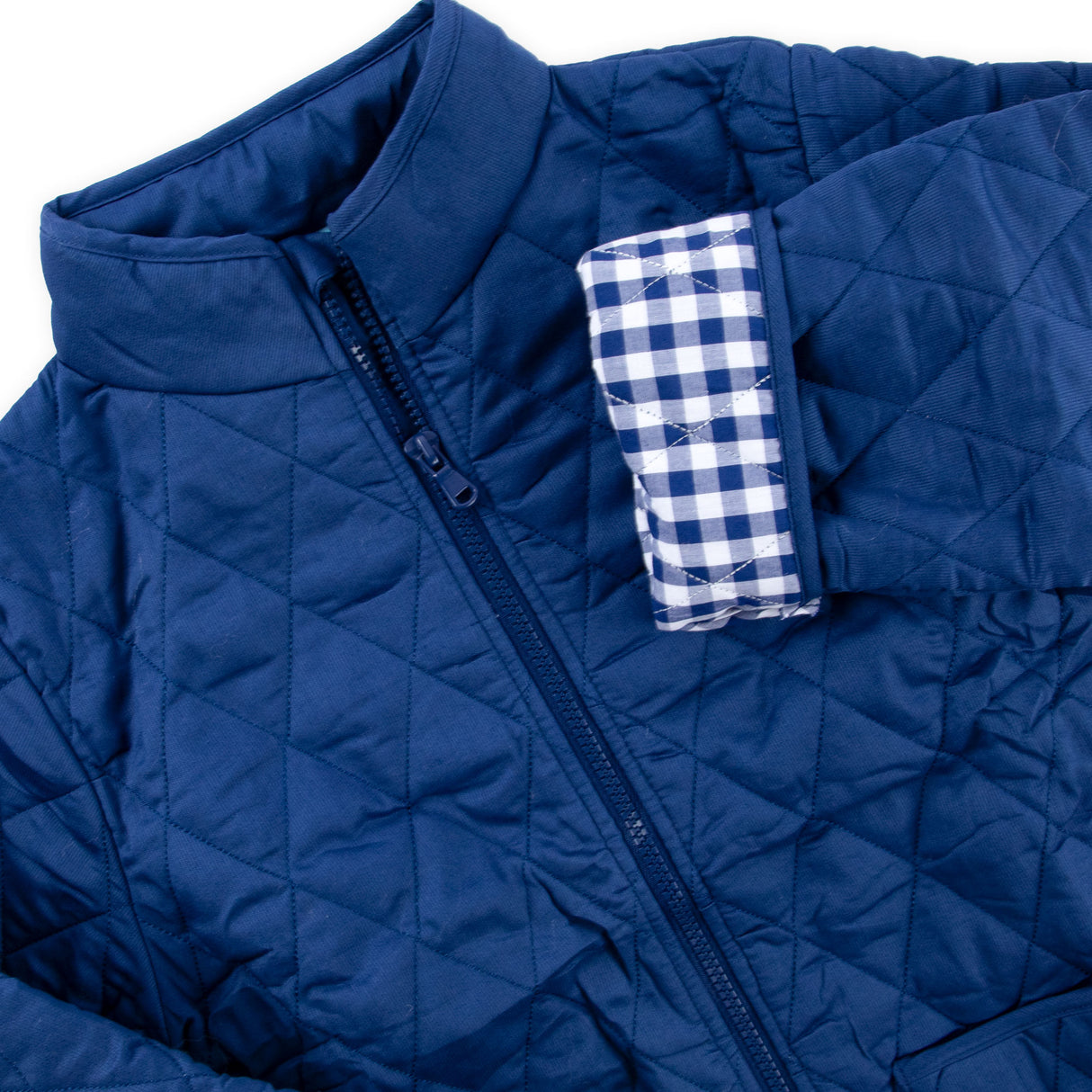 Navy Quilted Coat