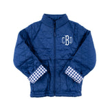 Navy Quilted Coat