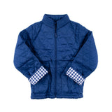 Navy Quilted Coat