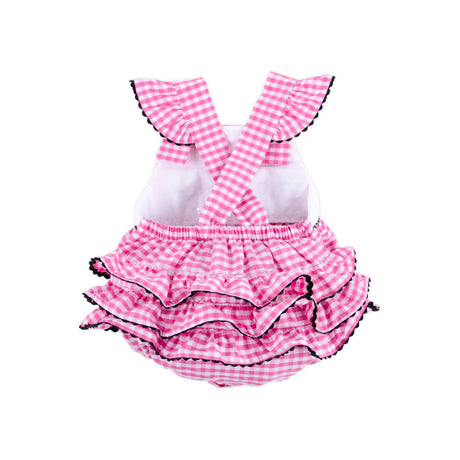 Mouse Ears Smocked Pink Leah Bubble