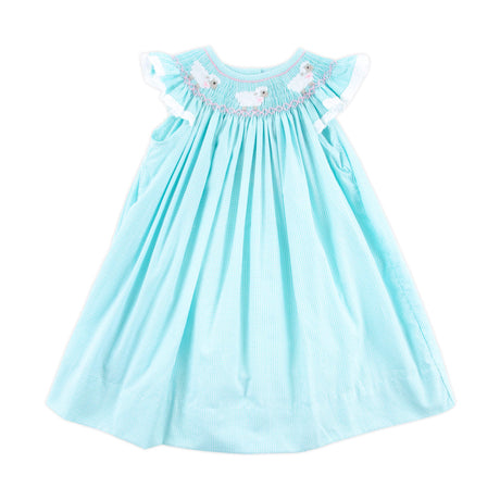 Lamb Smocked Mint Gingham Dress