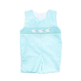 Baby Lamb Smocked Jon Jon Mint Gingham