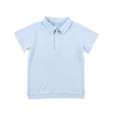 Light Blue Stripe Knit Polo