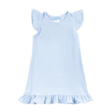 Milly Stripe Ruffle Dress Light Blue