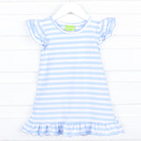 Light Blue Wide Stripe Milly Dress